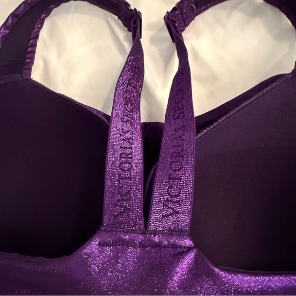 NWOT Victoria’s Secret Metallic Purple Knockout Maximum Impact Sports Bra - Picture 5 of 8
